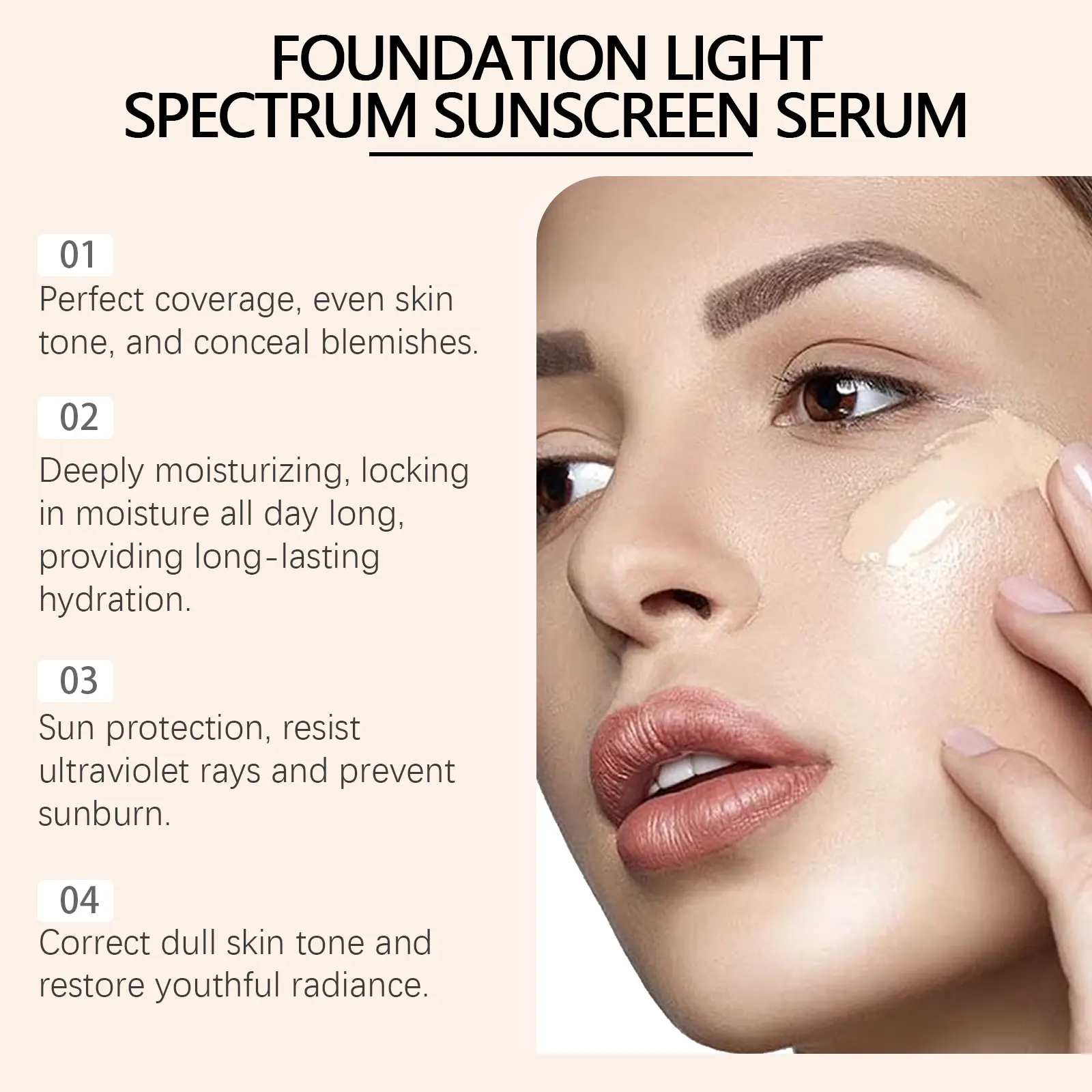 Concealer Liquid Foundation Waterproof Dark Circles Corrector Full Coverage Lasting Moisturizing Base Professional Makeup 30ml