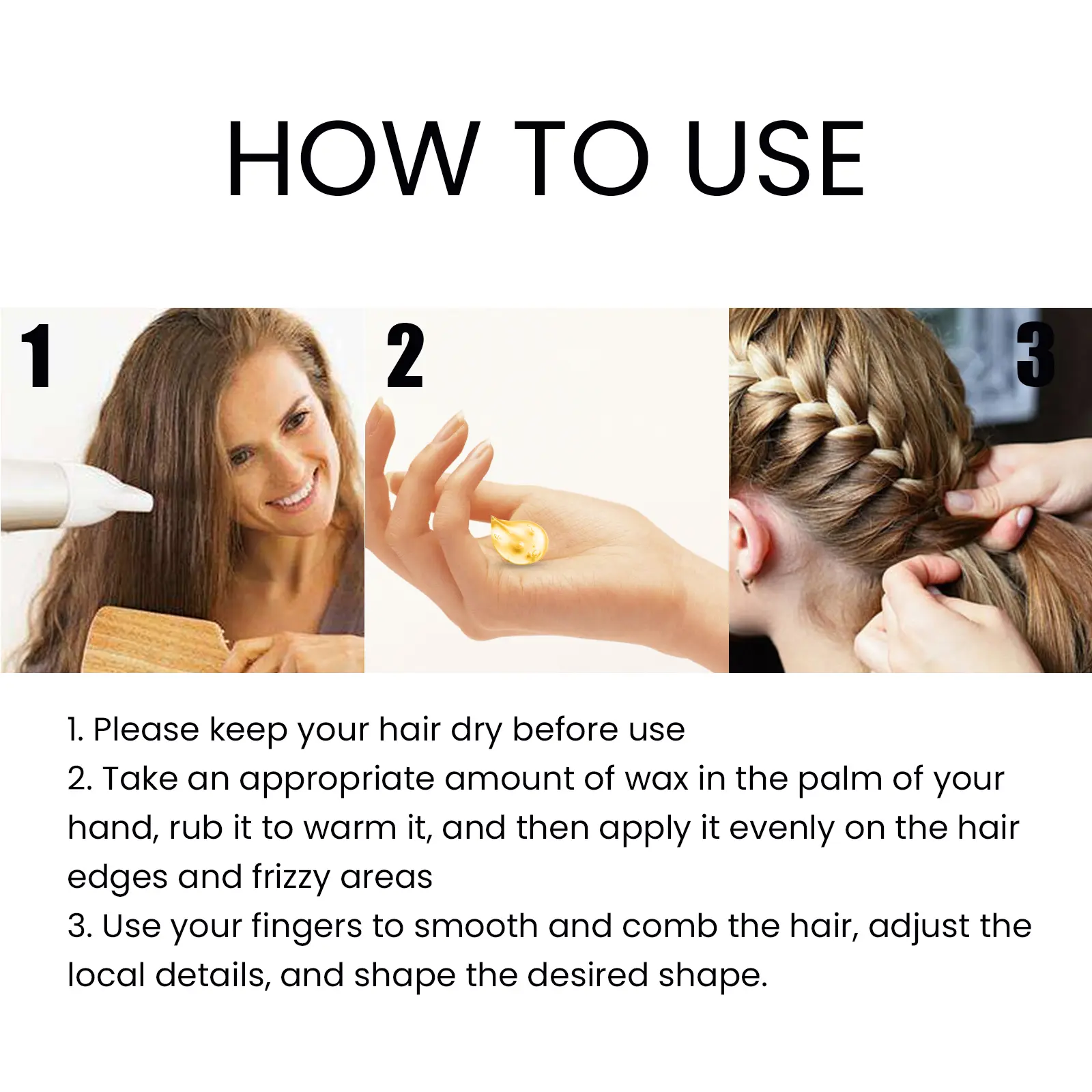 EELHOE 50g Dreadlock Styling Wax Long Lasting Hold Hydrating Natural Shine Control Professional Formula for All Dreadlock Types