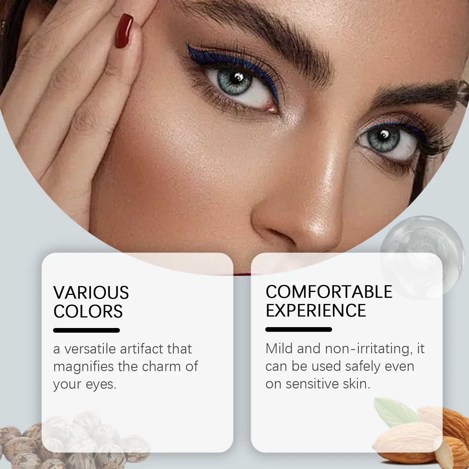 EELHOPE Waterproof Eyeliner Colours Lasting Sweatproof Quick Drying Smooth Black Liquid Eyeliner Natural Makeup Tools Cosmetics