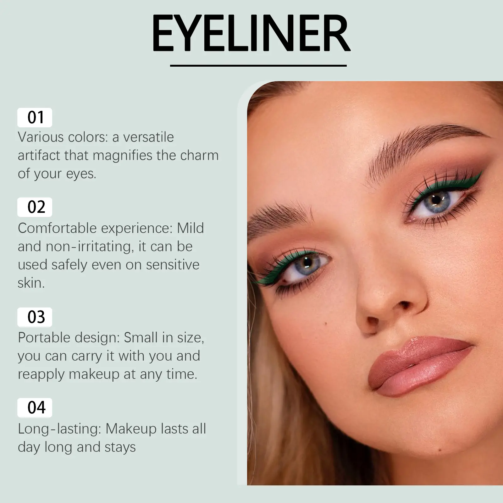 EELHOPE Waterproof Eyeliner Colours Lasting Sweatproof Quick Drying Smooth Black Liquid Eyeliner Natural Makeup Tools Cosmetics