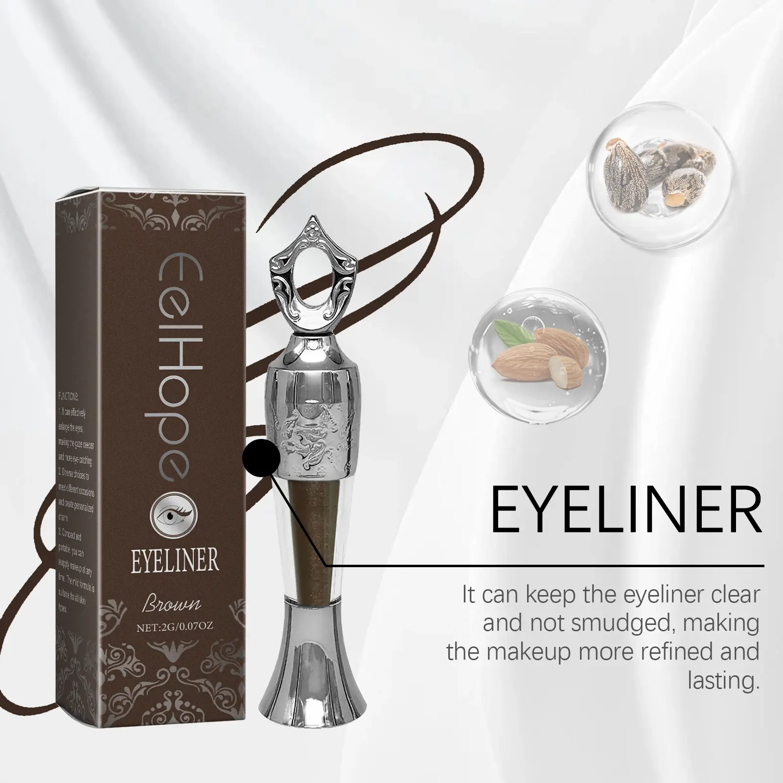 EELHOPE Waterproof Eyeliner Colours Lasting Sweatproof Quick Drying Smooth Black Liquid Eyeliner Natural Makeup Tools Cosmetics