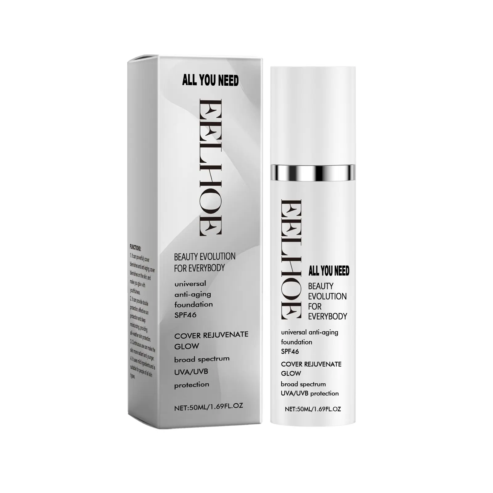 Effective Concealer Liquid Foundation Waterproof Sweat-Resistant Oil-Control Long Lasting Moisturize Full Face Foundation Cream