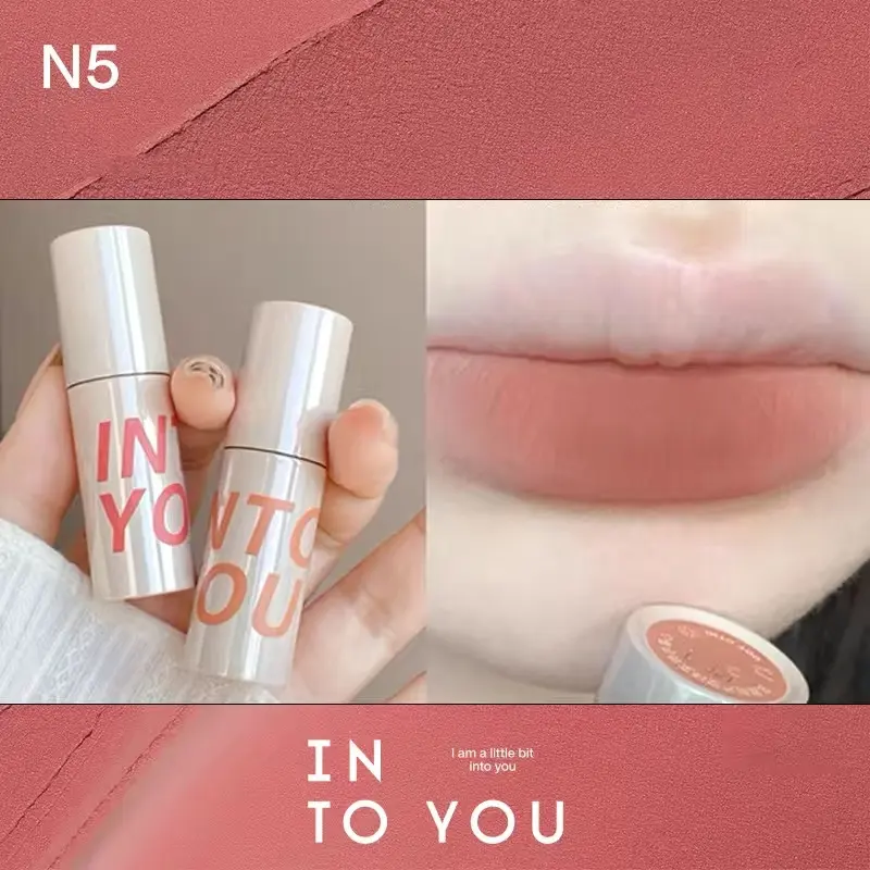 INTO YOU Air Lip Mud Thin More Matte Soft Mist Velvet Lip Glaze Liquid Lipstick Makeup
