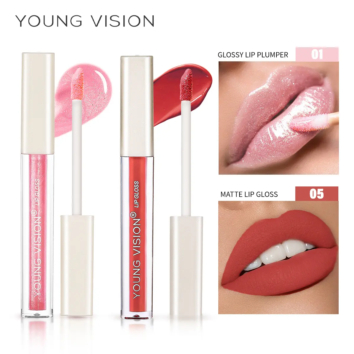 YOUNG VISION 6 Color Velvet Is Not Easy To Stick To Cups, Pout Lip Gloss, Liquid Lipstick