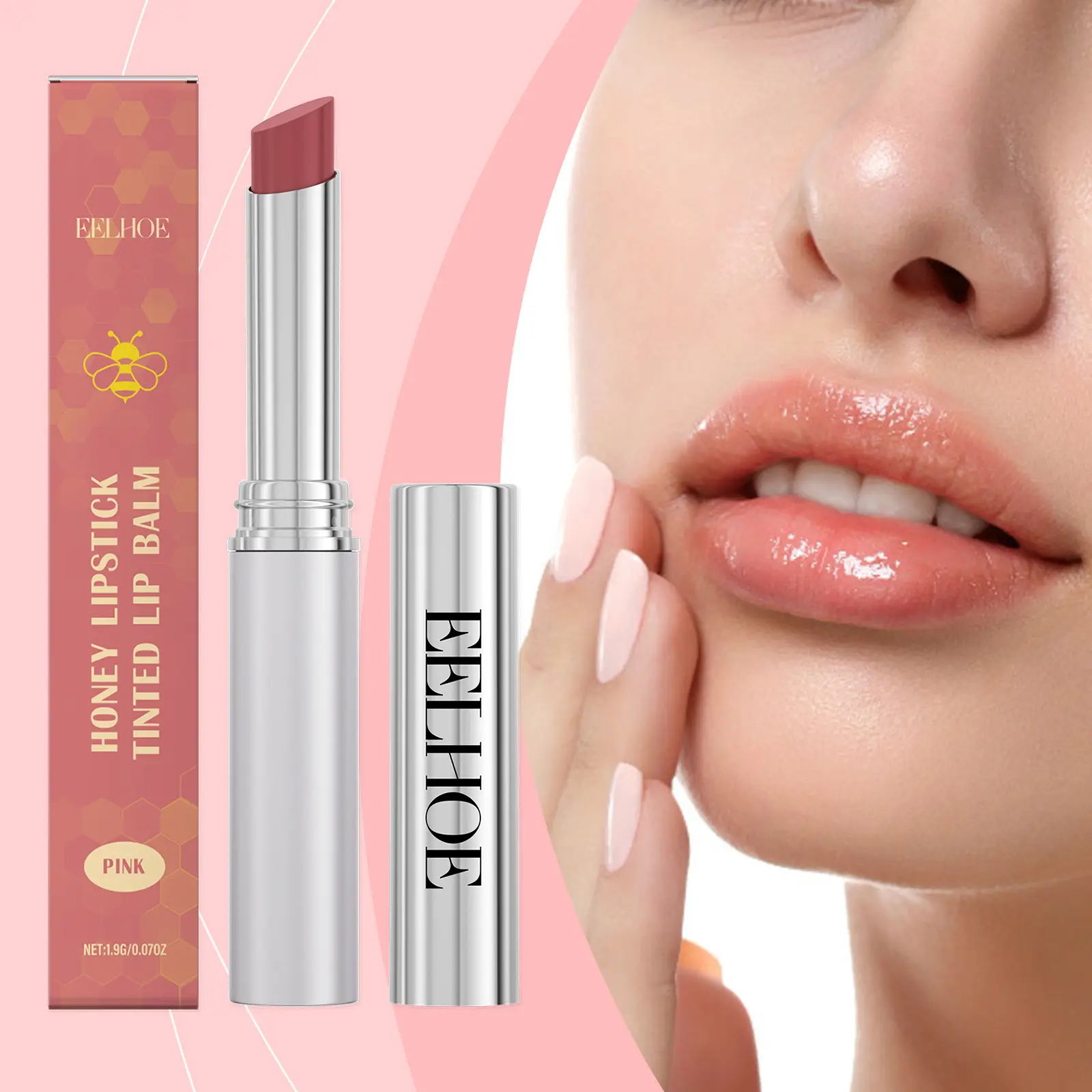 EELHOE Pink Moisturizing Honey lipstick Moisturizing Softening Lip Coloring Hydration lipstick Lipgloss Natural Radiance