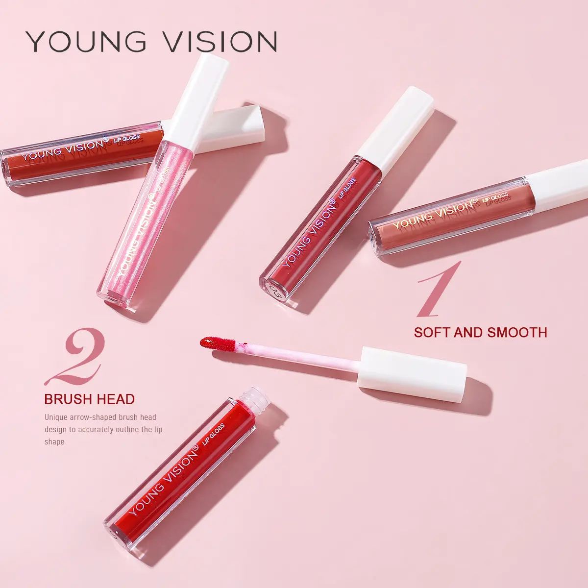 YOUNG VISION 6 Color Velvet Is Not Easy To Stick To Cups, Pout Lip Gloss, Liquid Lipstick