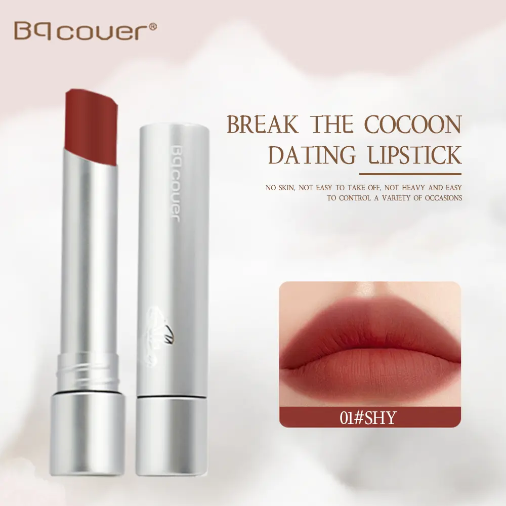Velvet matte lipstick waterproof long-lasting red red brown lip gloss non-stick cup lip gloss lipstick cosmetics makeup