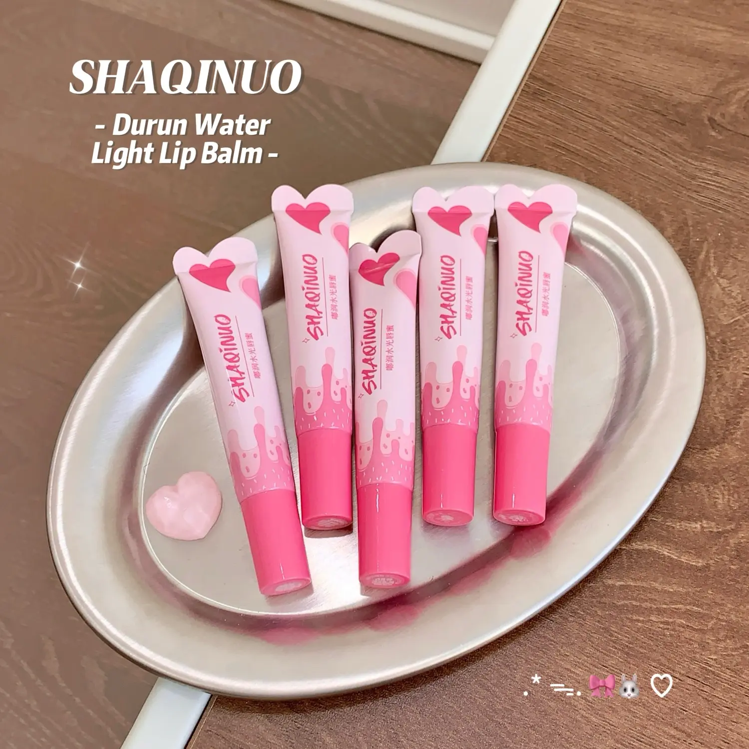 SHAQINUO 6 colors doe lips moisturizing water mirror lip glaze lasting color glossy watery glass lipstick