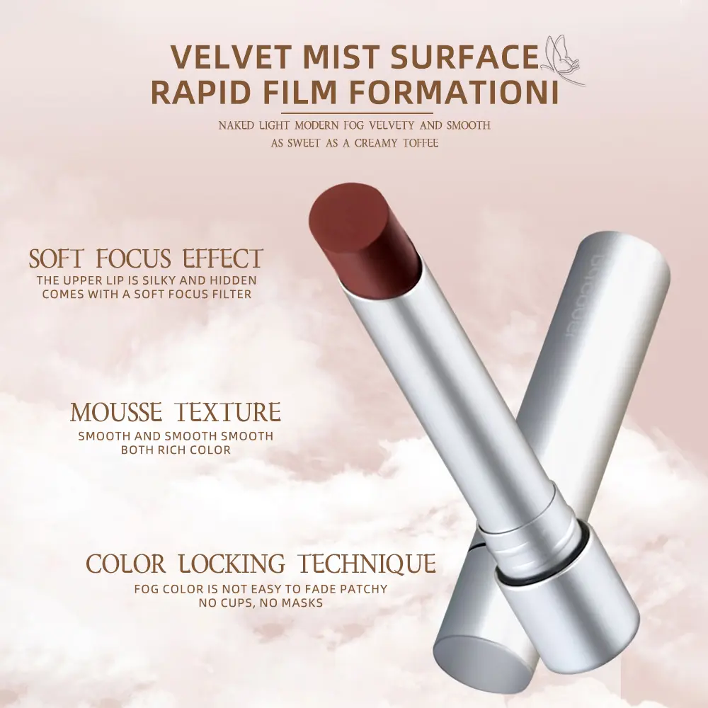 Velvet matte lipstick waterproof long-lasting red red brown lip gloss non-stick cup lip gloss lipstick cosmetics makeup