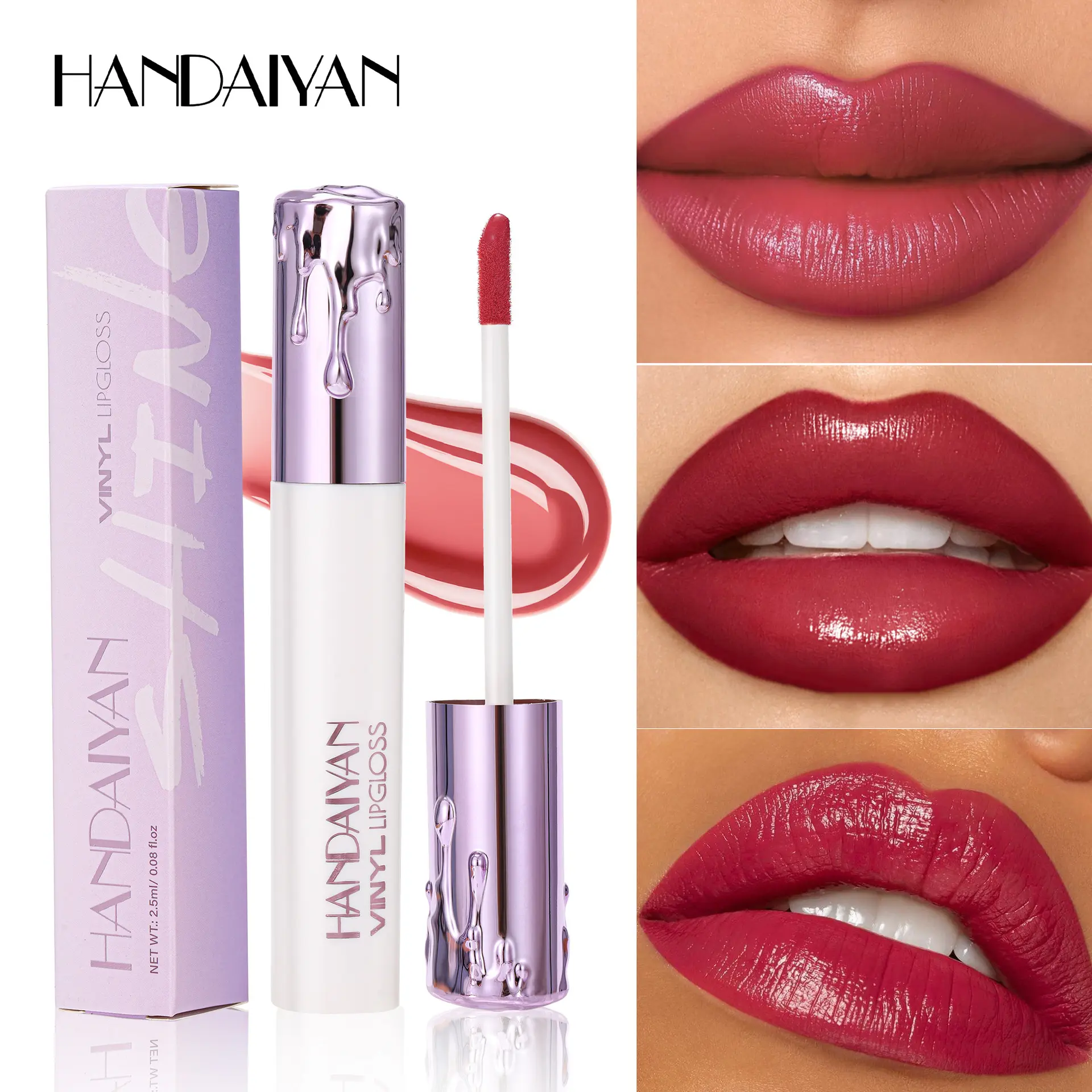 Handaiyan 6 colors liquid lipstick matte moisturizing long-lasting non-color loss paint waterproof lip gloss