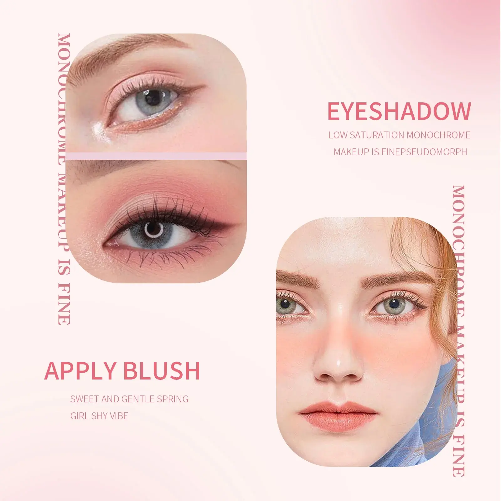 Peach Pink Single Blush Stick Soft Face Brightening Multi-Functional Makeup Contouring Shadow Cheek Tint Cosmetics