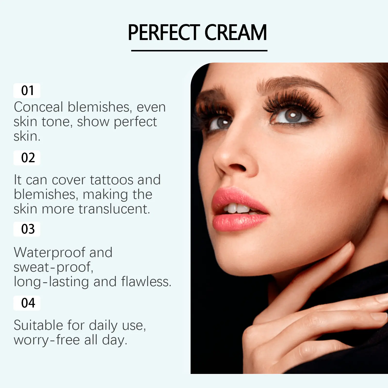 EELHOE Makeup Concealer Lasting Matte Oil Control Moisturizing Facial Skin Protection 4 Colors CC Cream Foundation Cosmetics 80g