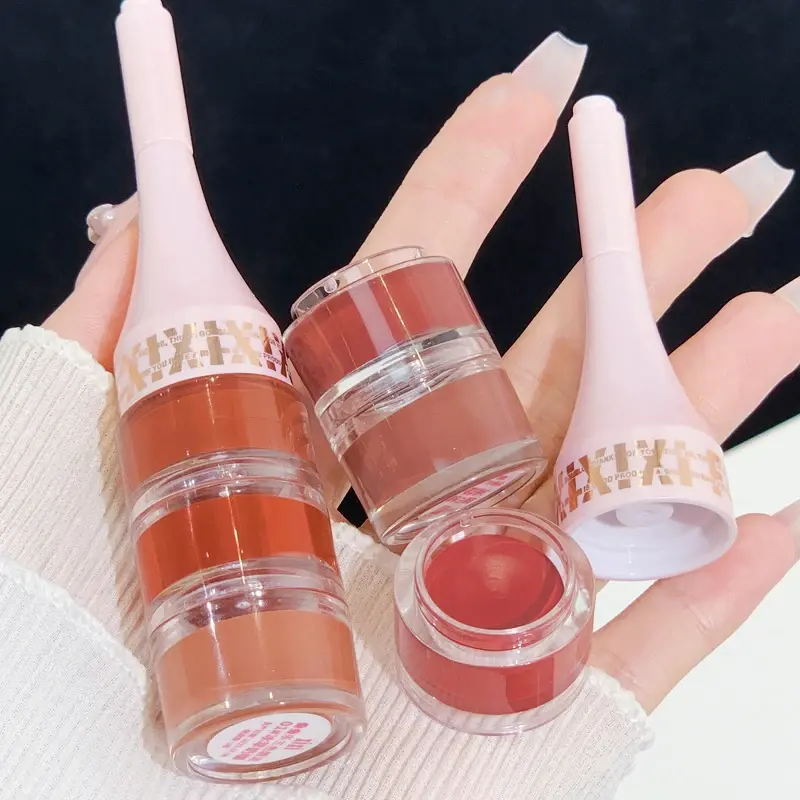 Mousse Matte Texture Lip Gloss Long Lasting Red Lipstick Canned Velvet Matte Lip Mud Tint Lip Balm Cheek Makeup Women Cosmetics