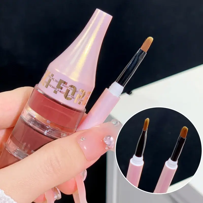Mousse Matte Texture Lip Gloss Long Lasting Red Lipstick Canned Velvet Matte Lip Mud Tint Lip Balm Cheek Makeup Women Cosmetics