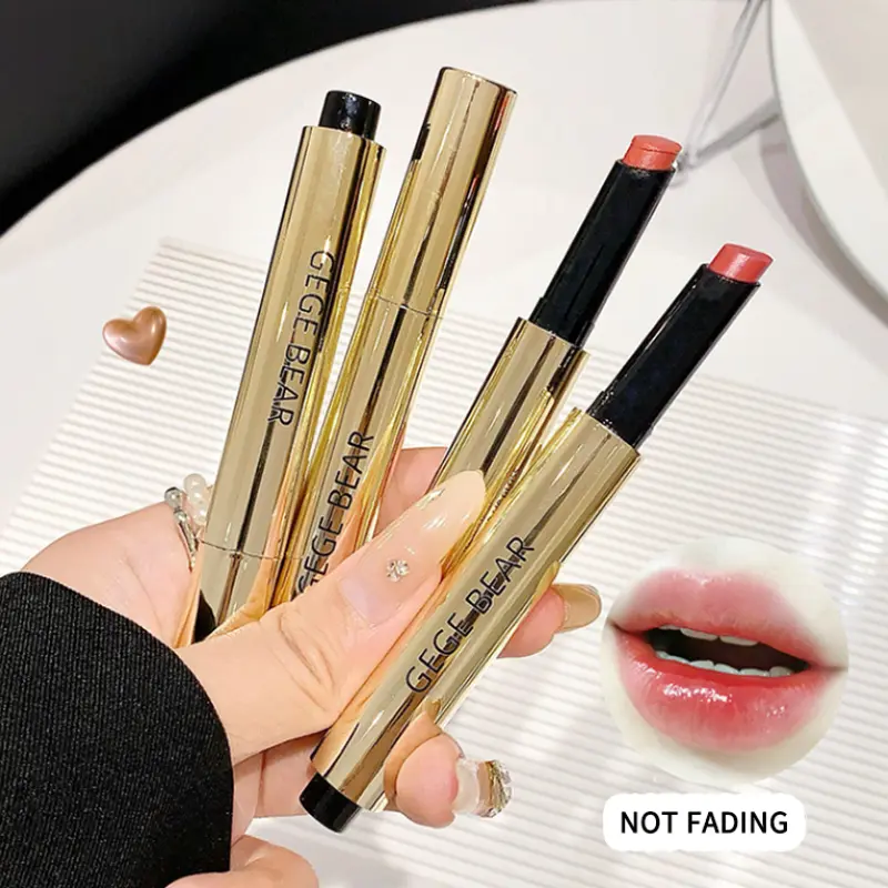 Gege Bear Radiant Solid Lip Gloss: 24H Hydration & Shine, Non-Sticky Formula, Dewy Finish for a Natural Fresh Glow