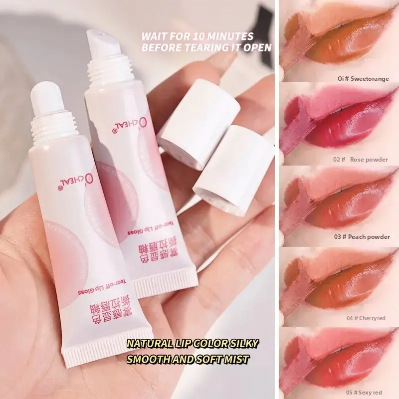 OCHEAL Misty Color Rendering Liquid Lipstick Peel-Off Formula Long-Lasting Waterproof Non-Fade Lip Gloss for Smooth Finish