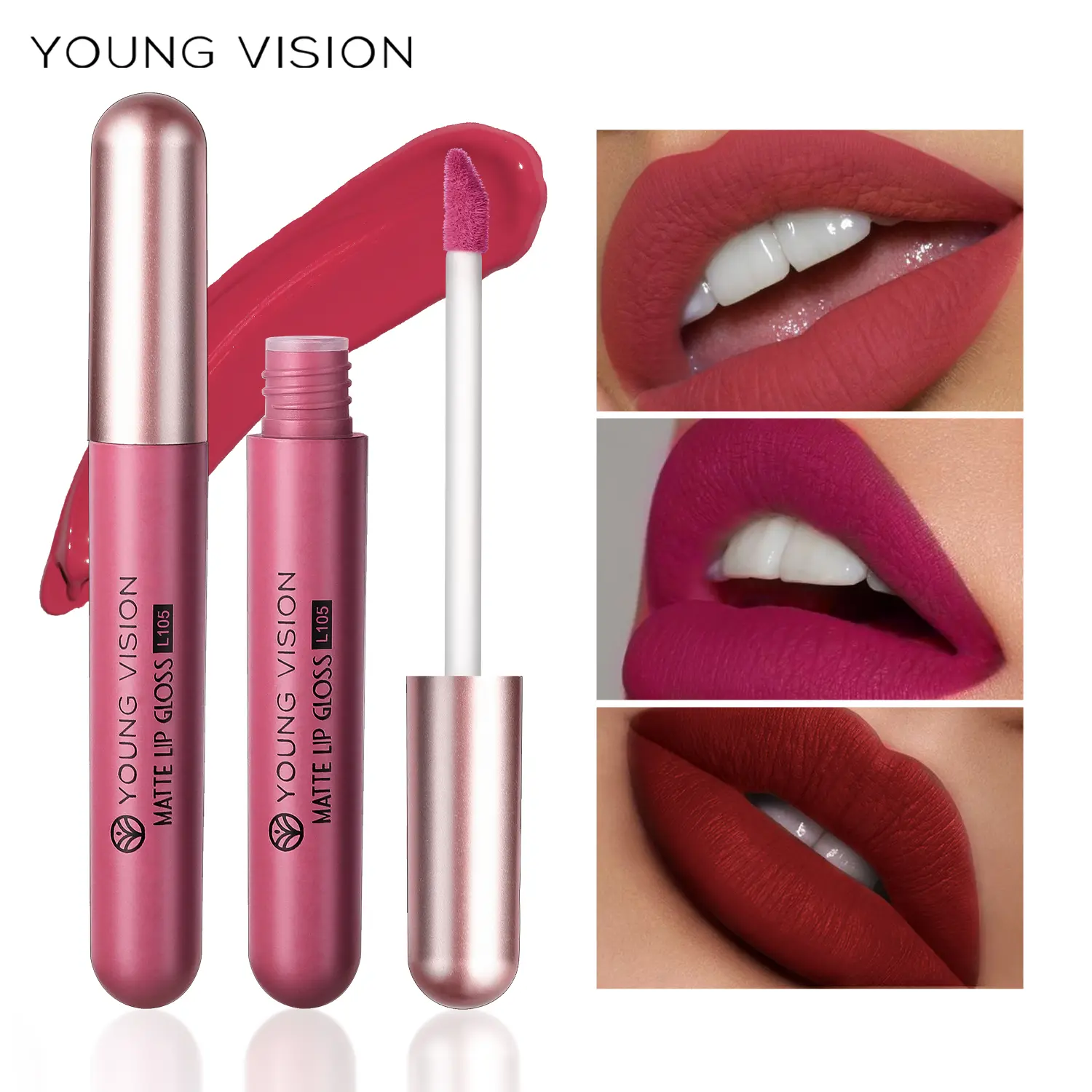 6 pcs lip gloss Set Matte Mist Lip Color Set Non Staying Cup and Non fading Velvet Lipstick