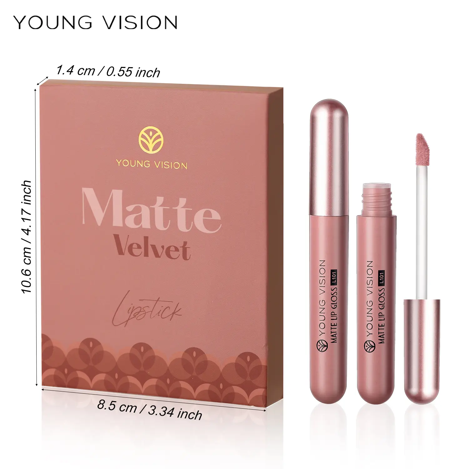 6 pcs lip gloss Set Matte Mist Lip Color Set Non Staying Cup and Non fading Velvet Lipstick