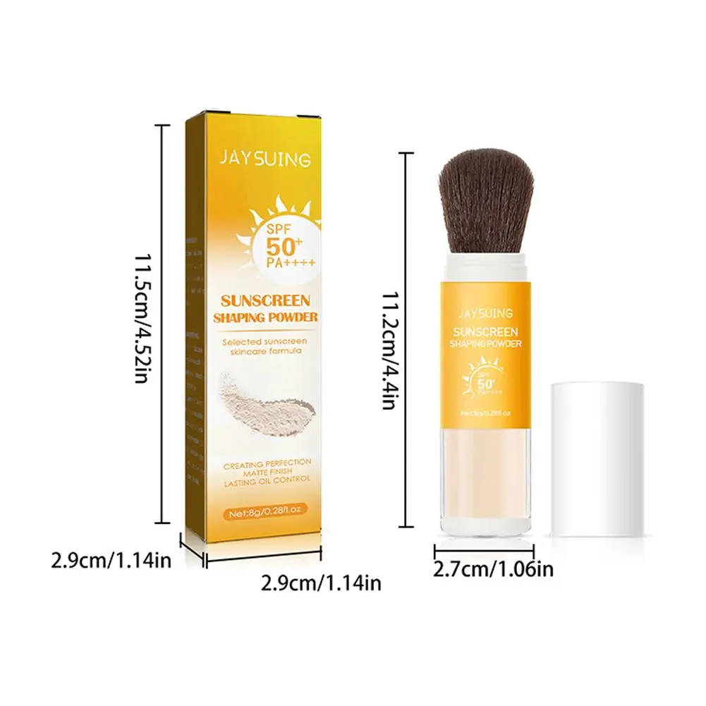 Waterproof Spf50 Sunscreen Loose Powder Sunblock Skin Protective Invisible Pore Solar Blocker Oil Control For Women Face Care