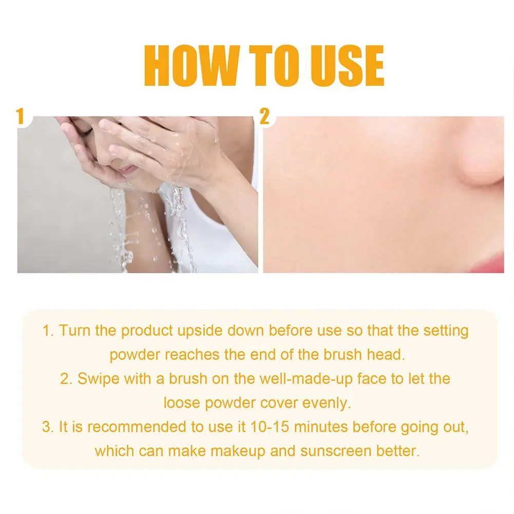Waterproof Spf50 Sunscreen Loose Powder Sunblock Skin Protective Invisible Pore Solar Blocker Oil Control For Women Face Care