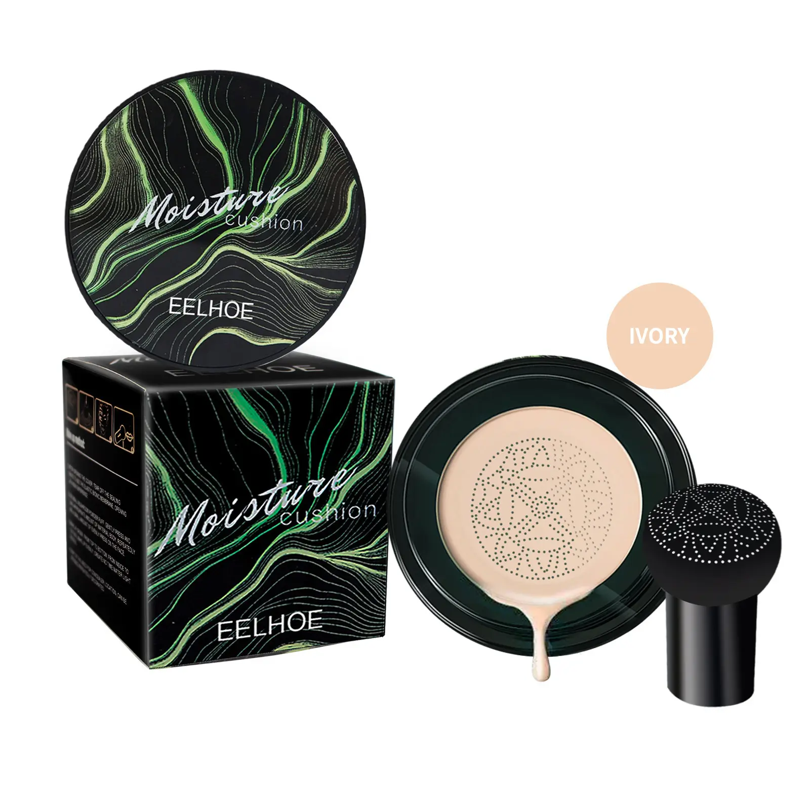 EELHOE Air Cushion BB Cream Foundation Long Lasting Matte Concealer Oil Control Waterproof Flawless Mushroom Head CC Face Cream