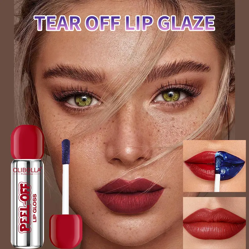 New Pink Tear-off Lip Gloss Velvet Matte Long-lasting Moisturize No Fading No Sticky 6 Colors Reduce Lip Lines Peel-off Lip Care