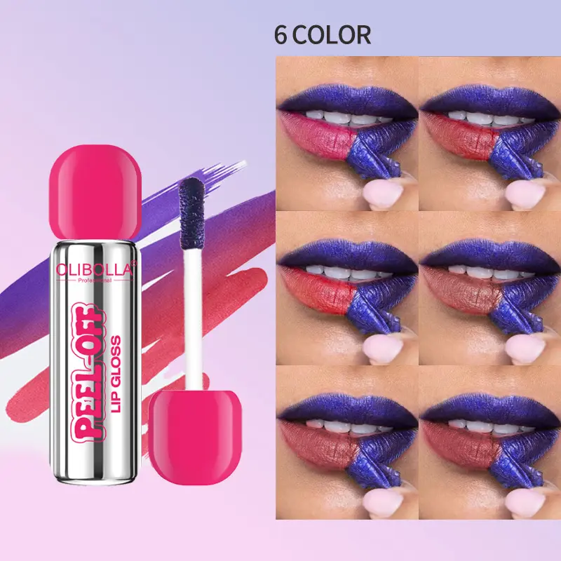 New Pink Tear-off Lip Gloss Velvet Matte Long-lasting Moisturize No Fading No Sticky 6 Colors Reduce Lip Lines Peel-off Lip Care