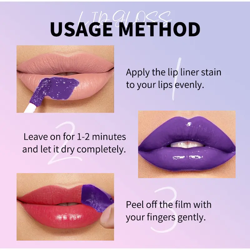 New Pink Tear-off Lip Gloss Velvet Matte Long-lasting Moisturize No Fading No Sticky 6 Colors Reduce Lip Lines Peel-off Lip Care