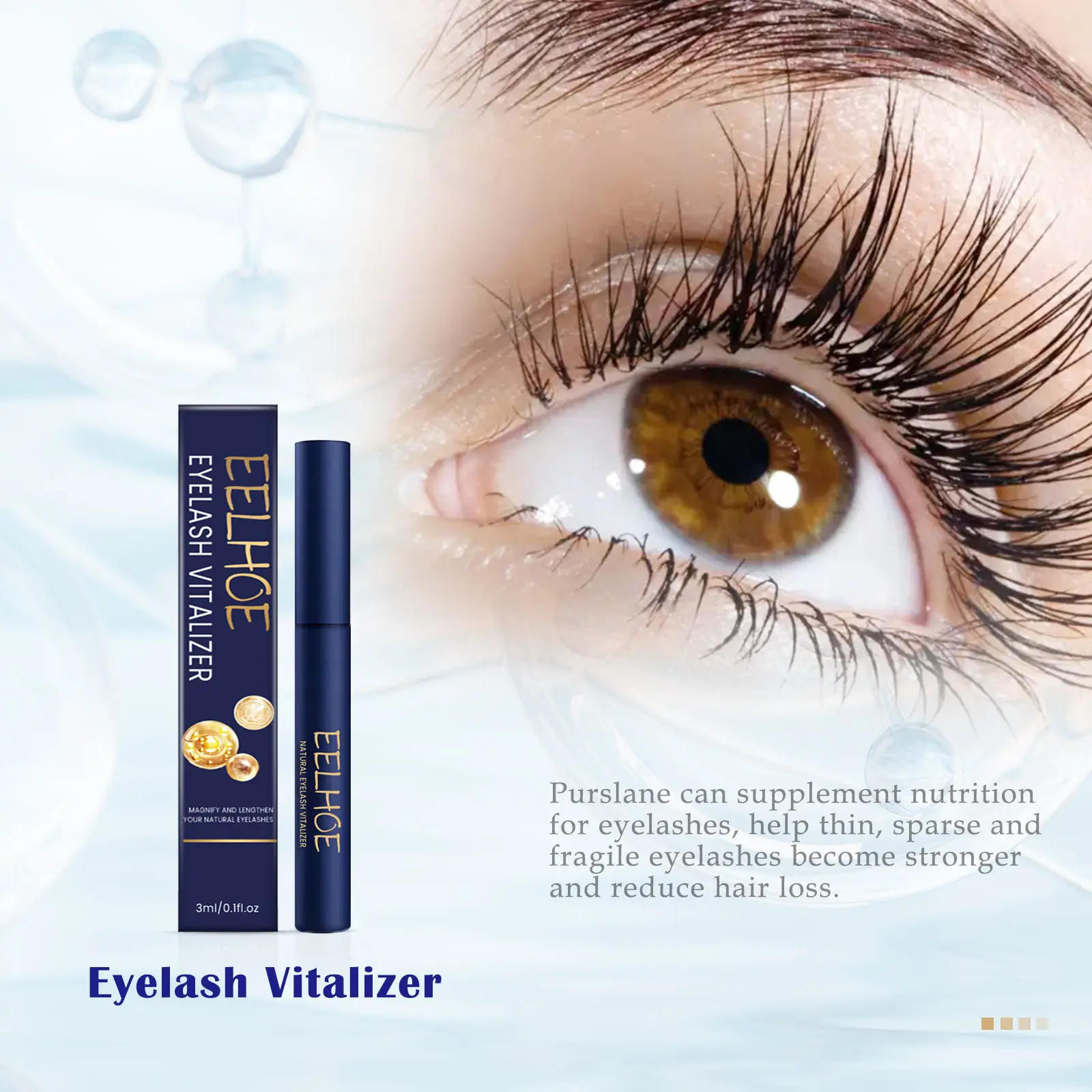 EELHOE Natural Eyelash Growth Serum Non Irritating Curl Lashes Lifting Lashes Treatment Lengthen Eyelashes Enhancer Beauty Care