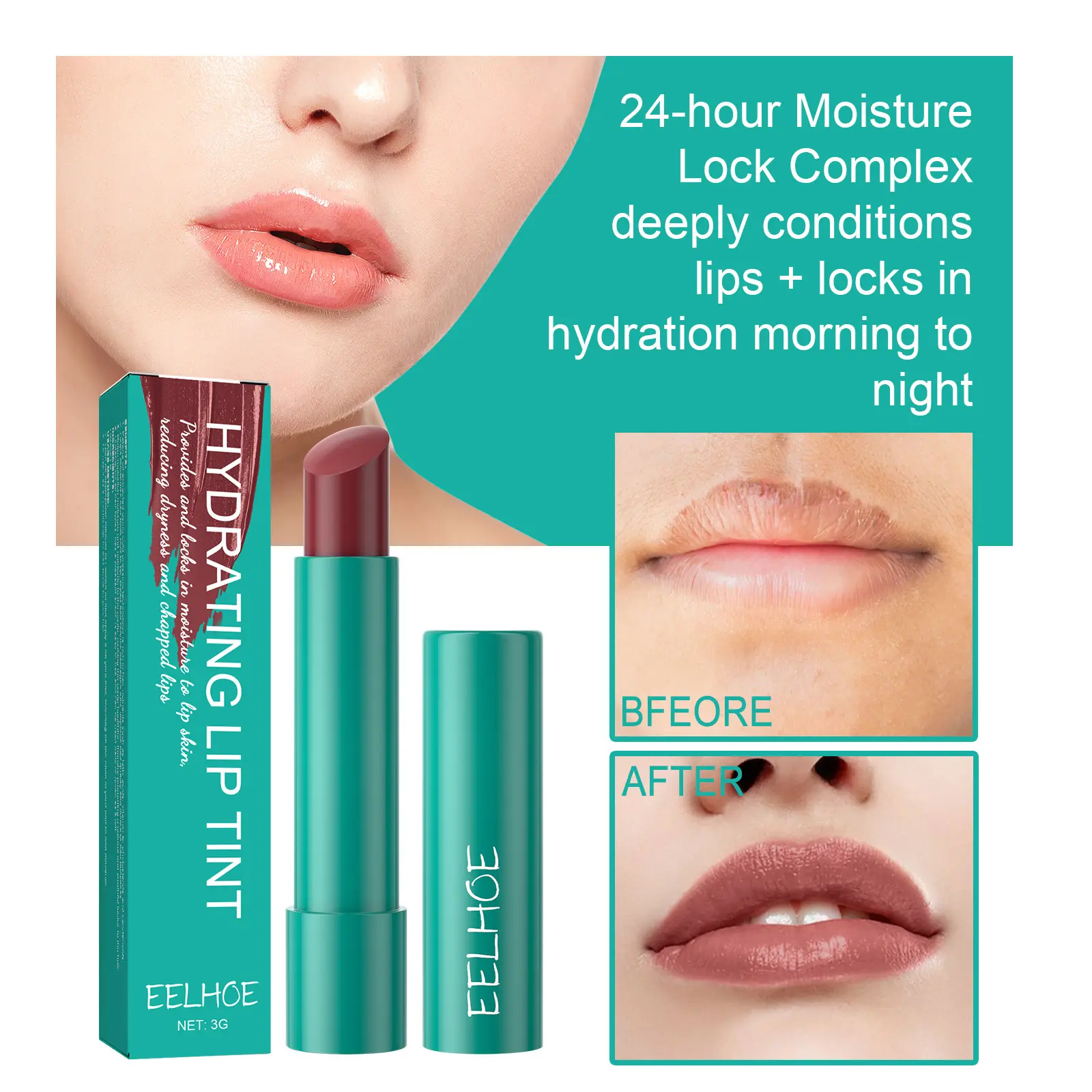 Watery Lipgloss Tint Long Lasting Moisturizing Anti-drying Reducing Lip Lines Makeup Lip Care Nourishing Lip Lipstick 6 Colors