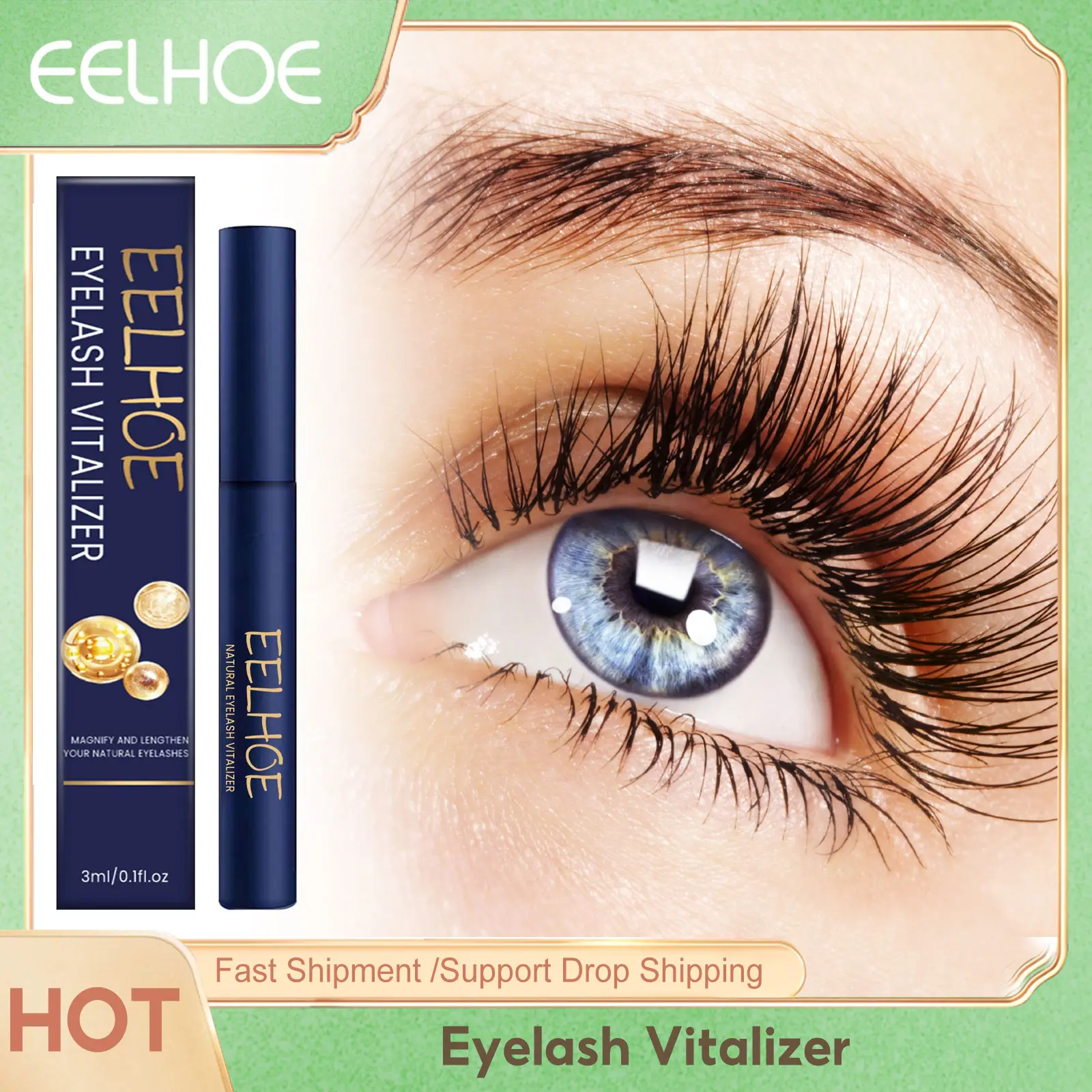 EELHOE Natural Eyelash Growth Serum Non Irritating Curl Lashes Lifting Lashes Treatment Lengthen Eyelashes Enhancer Beauty Care