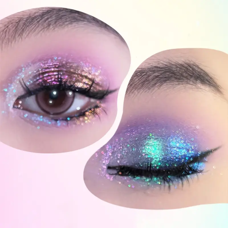 Chameleon Liquid Eye Shadow Pearlescent Shimmer Long Lasting Pearly Fine Sparkling Sequins Highlighter Eyeshadow Eye Makeup