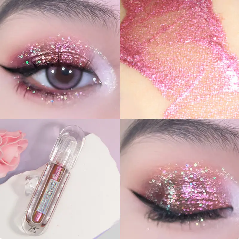 Chameleon Liquid Eye Shadow Pearlescent Shimmer Long Lasting Pearly Fine Sparkling Sequins Highlighter Eyeshadow Eye Makeup