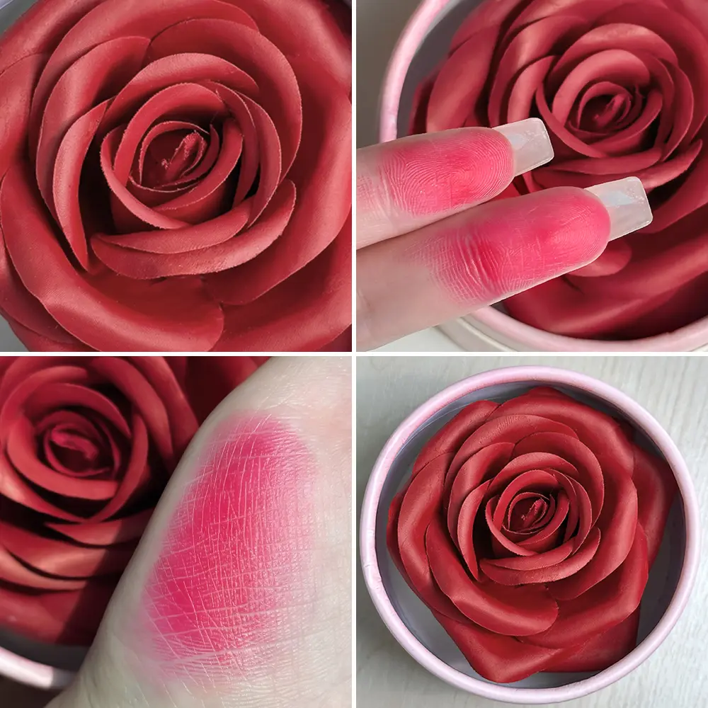 Single Color Matte Petal Blush Palette Highgloss Contouring Cream Contour Makeup Rouge for Women Beauty Cosmetics Makeup Palette