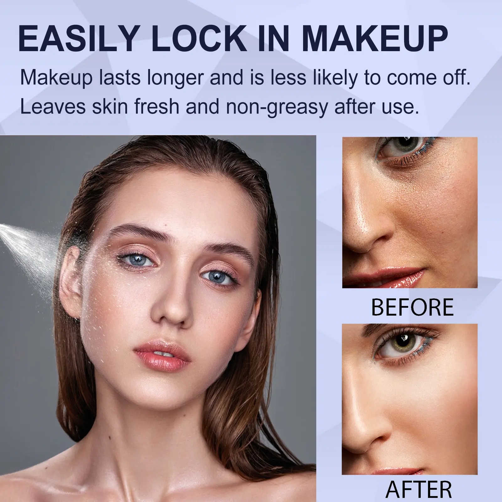 EELHOE Facial Makeup Setting Spray Lasting Makeup Waterproof Sweatproof Mattifying No Separation Makeup Lock Spray for All Skin