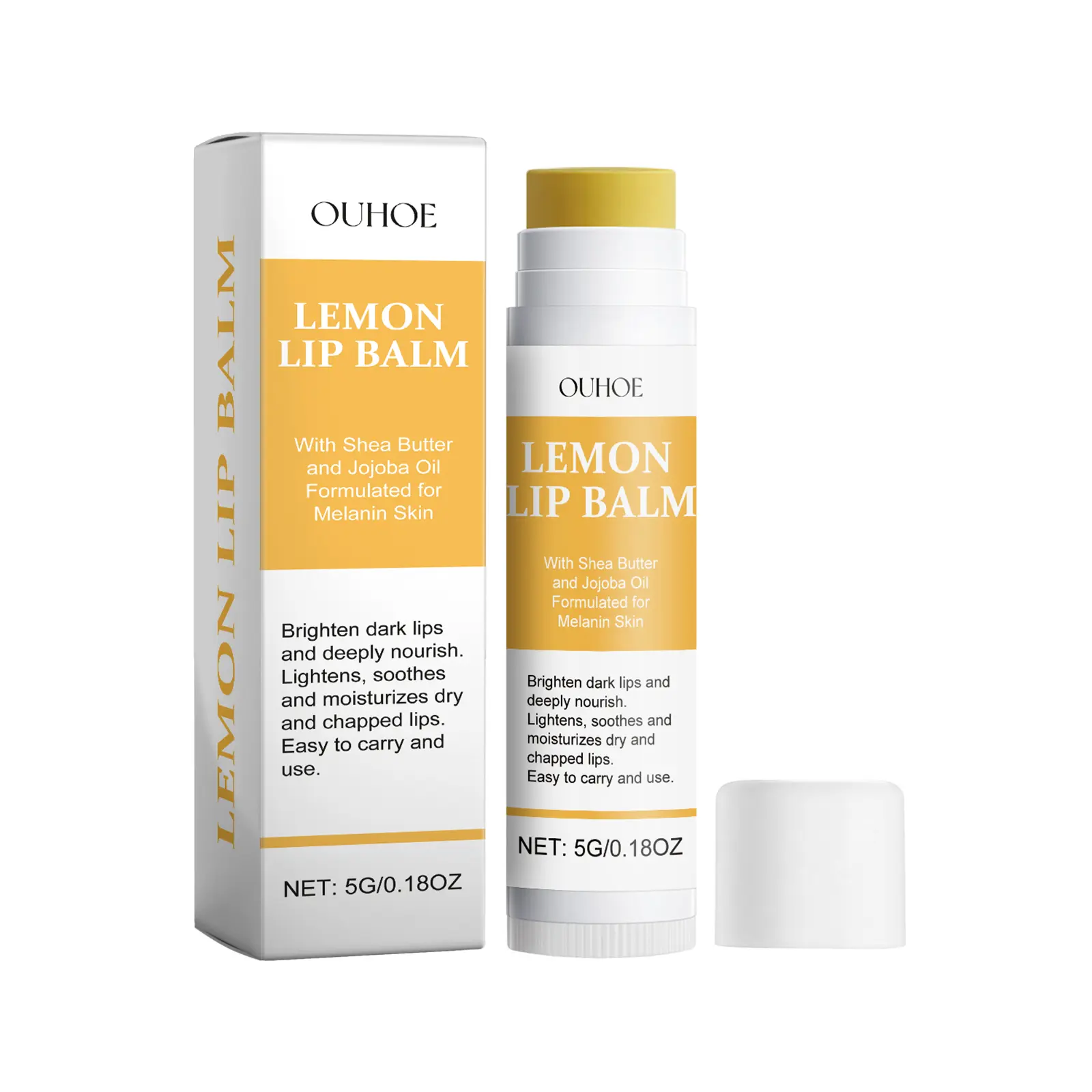 Lemon Ginger Lip Balm Turmeric Dark Melanin Remove Mask Gloss Oil Exfoliating Clean Improve Dullness Moisturizer Lip Balm Care