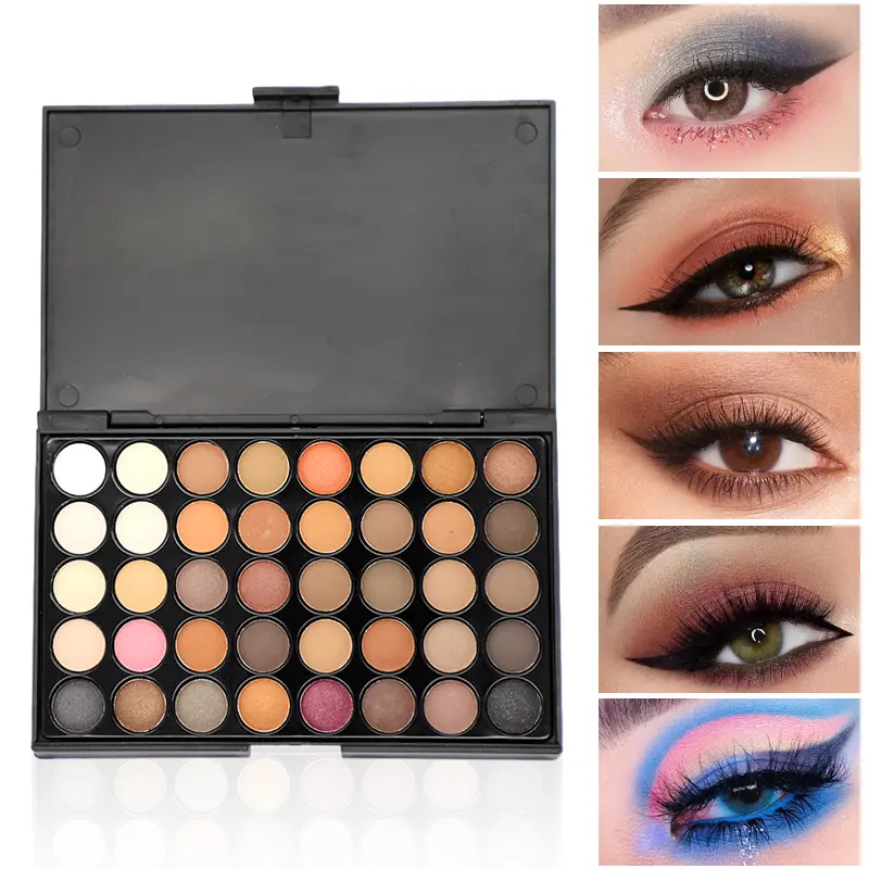 40 Colors Eyeshadow Palette Matte Shimmery High Pigmented Eye Cosmetics for Music Festival Daily Gift for Women