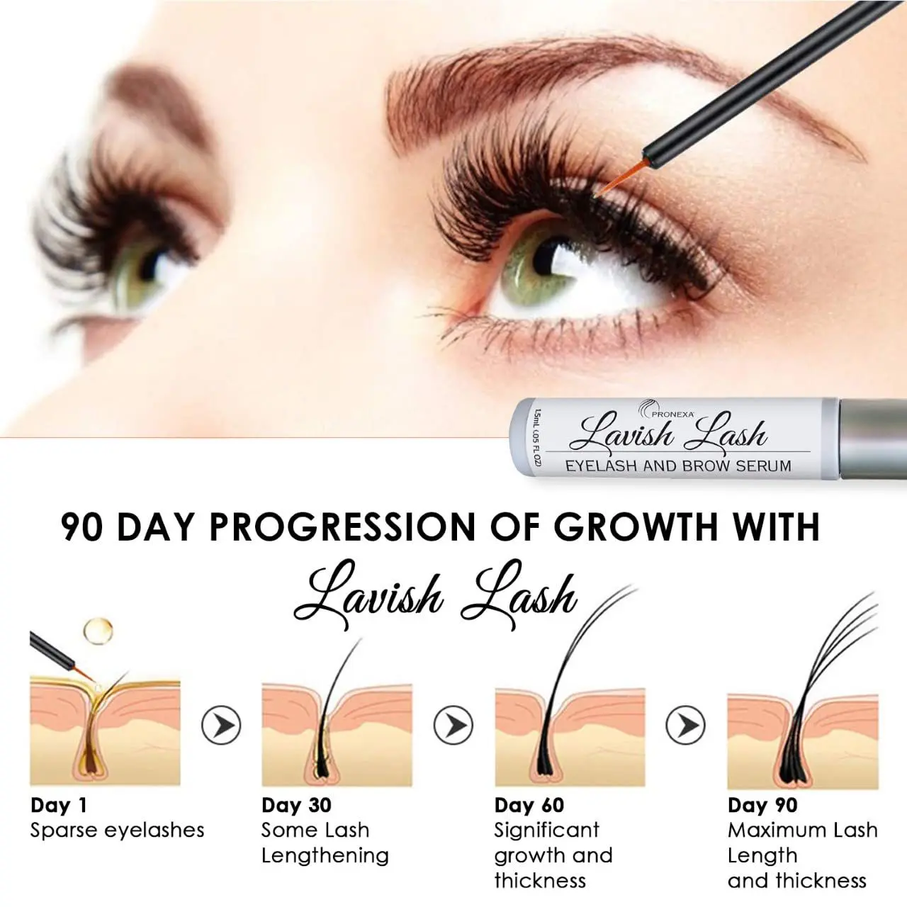 1pc Eyelash nutrition Solution thick, slender, long, nourishing and nourishing eyelash base repair natural transparent 8ml