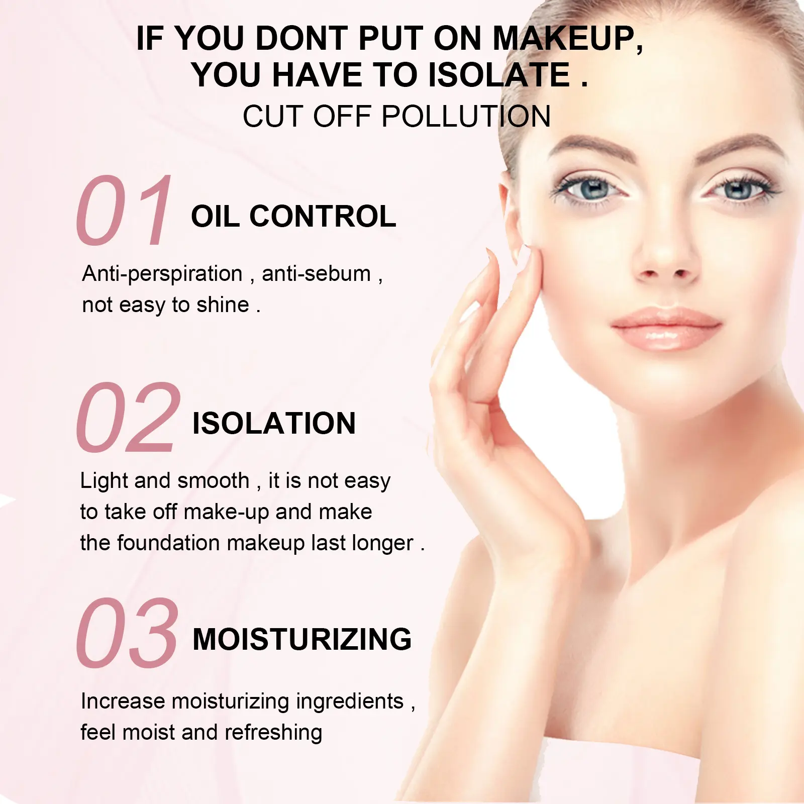 Primer Makeup Base Gel Invisible Pores Shrink Oil Control Brighten Skin Tone Deep Moisturizing Isolation Face Makeup Primer 30g