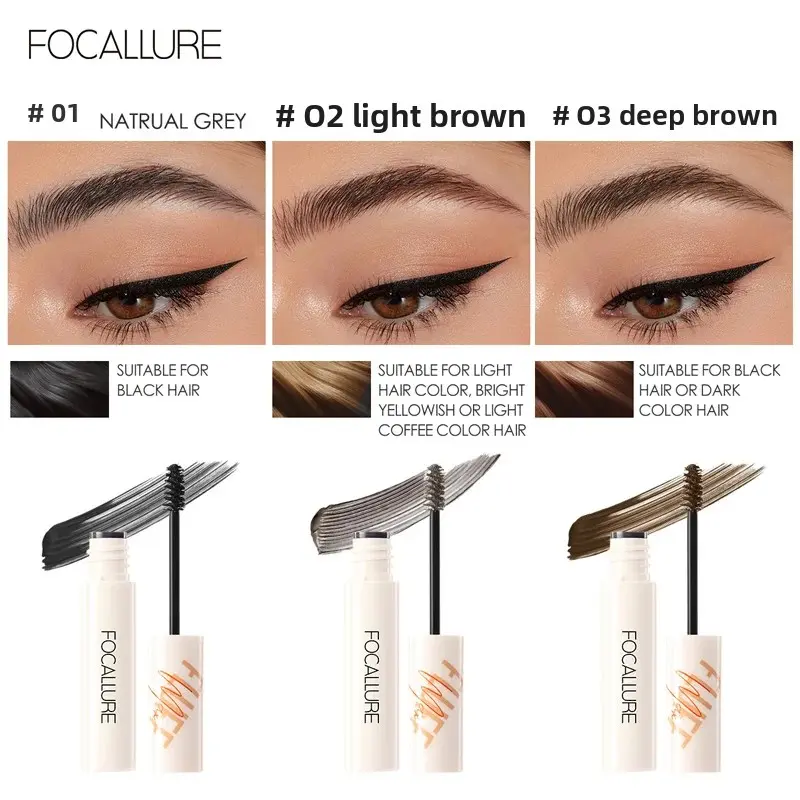 FOCALLURE Wholesale 4 Color Eyebrow Cream Enhancers Long-lasting Waterproof Dye Eye Brows Gel Brown Tinted Eyebrows Tint Makeup