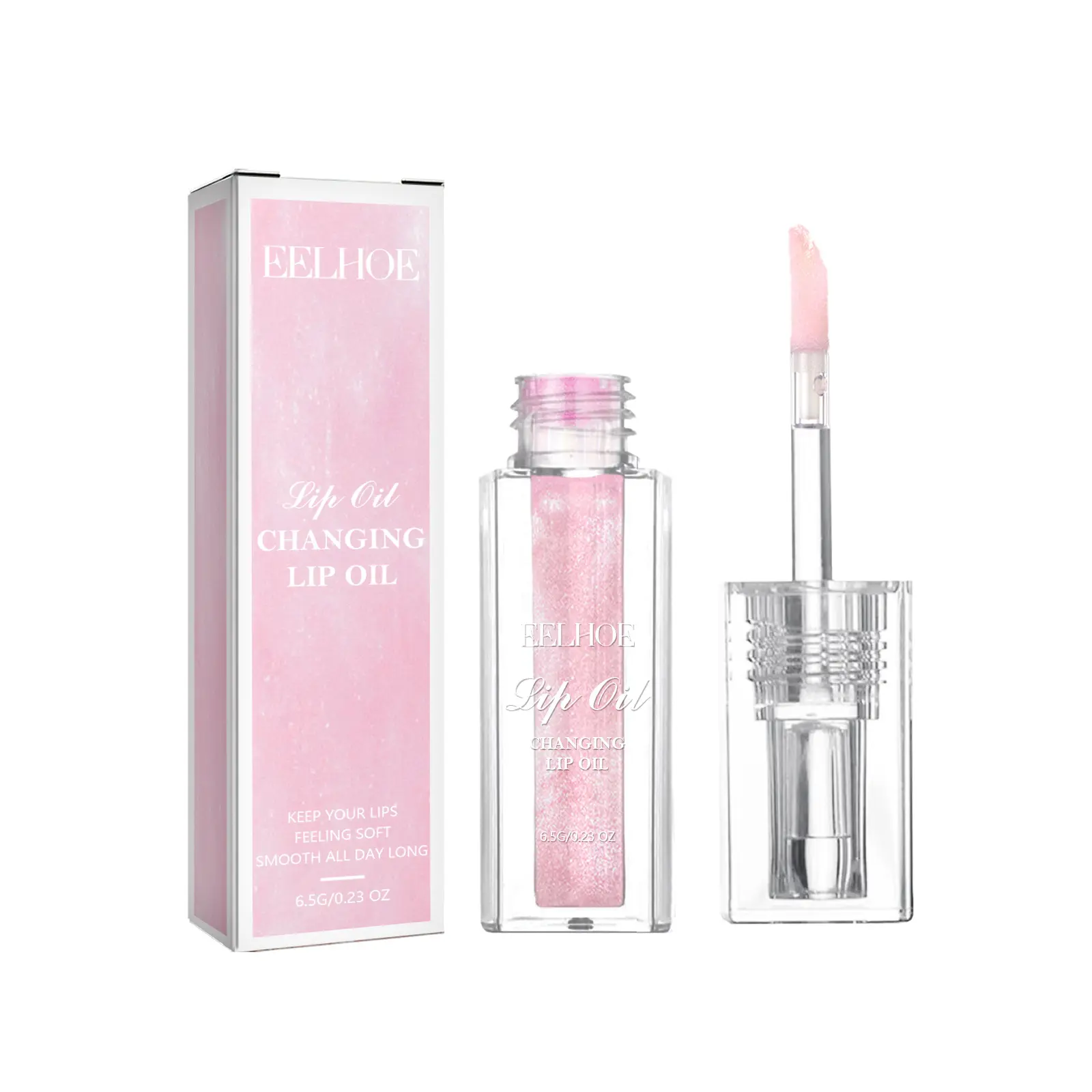 EELHOE Color Changing Lip Oil Natural Lasting Moisturizing Nutritious Reduce Lip Lines Crystal Transparent Jelly Plump Lip Gloss