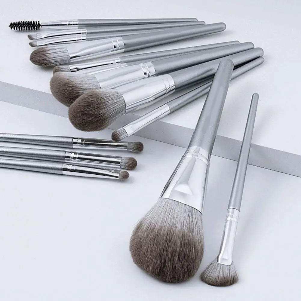 14pcs high quality fluffy soft large powder brush powder blusher brush repair brush multi-function beginner makeup brush tool