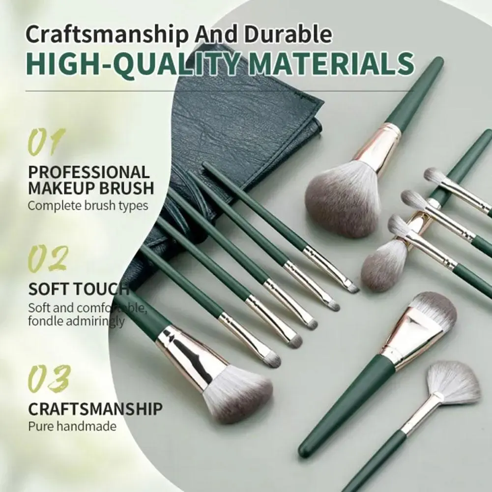 14pcs high quality fluffy soft large powder brush powder blusher brush repair brush multi-function beginner makeup brush tool