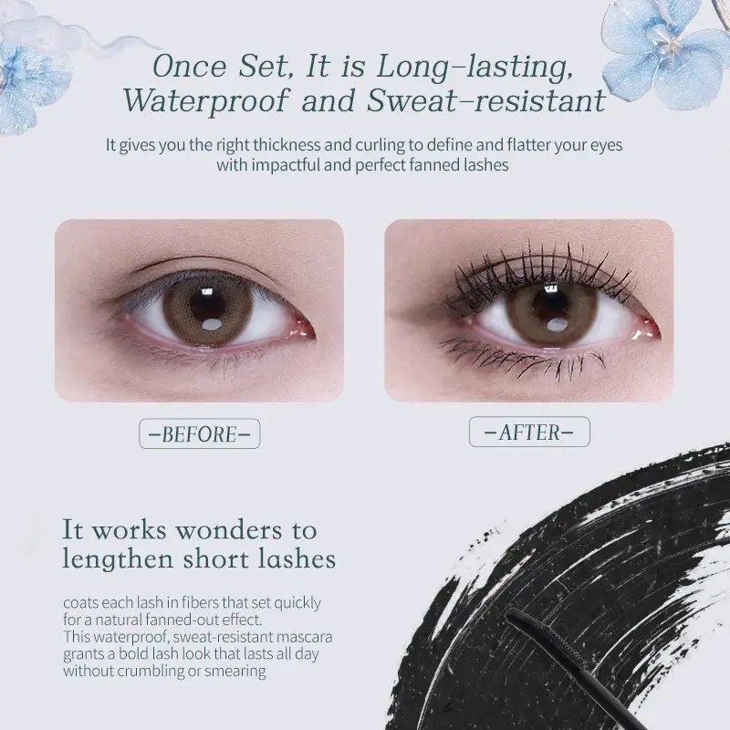 Flower Knows Butterfly Cloud Collar Collection Mascara Lash-Lengthening Black Mascara Perfectly Defined Lashes Waterproof 3.2ml