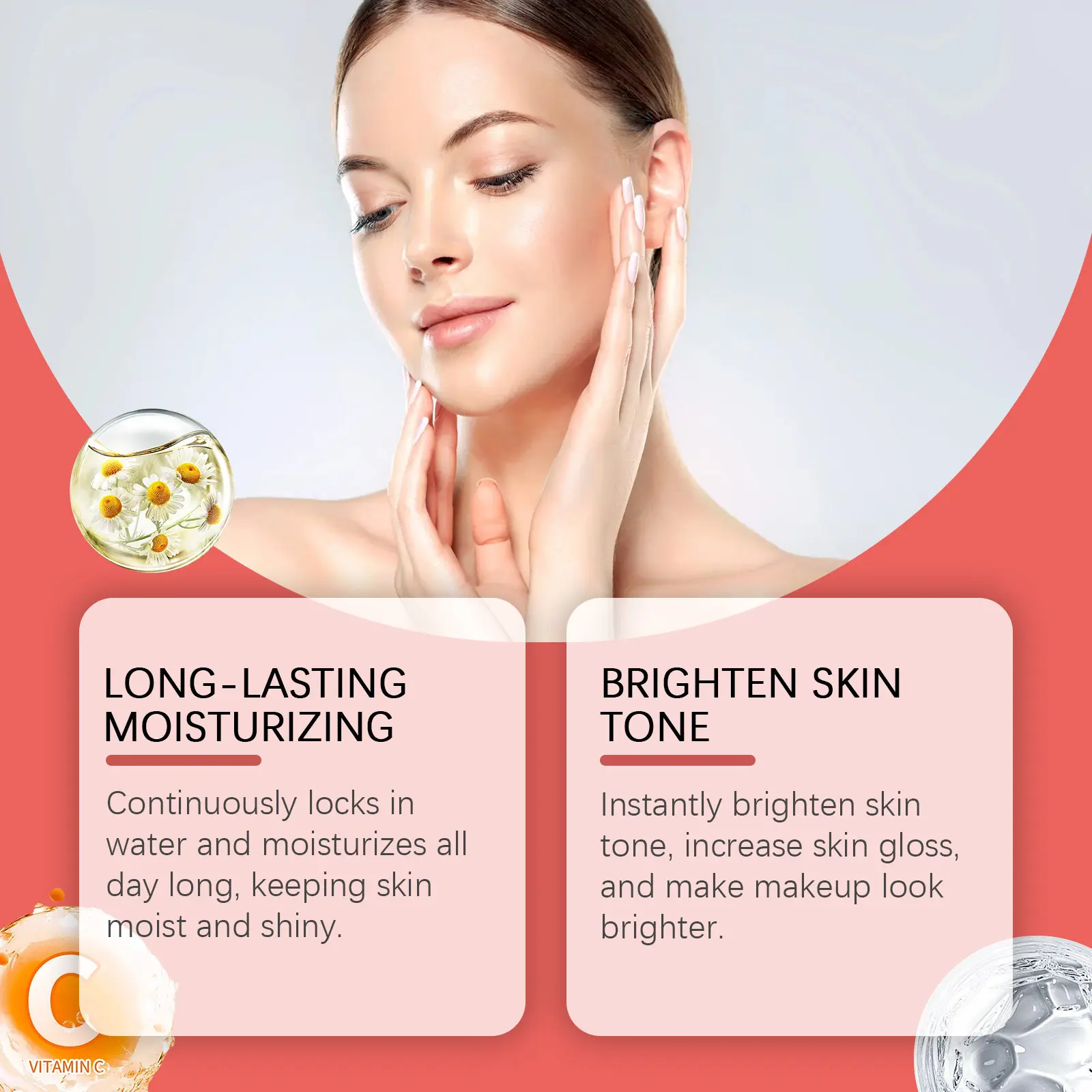 Vitamin C Setting Spray Waterproof Refreshing Makeup Fixer Oil Control Long Lasting Makeup Moisturizing Makeup Finishing Spray