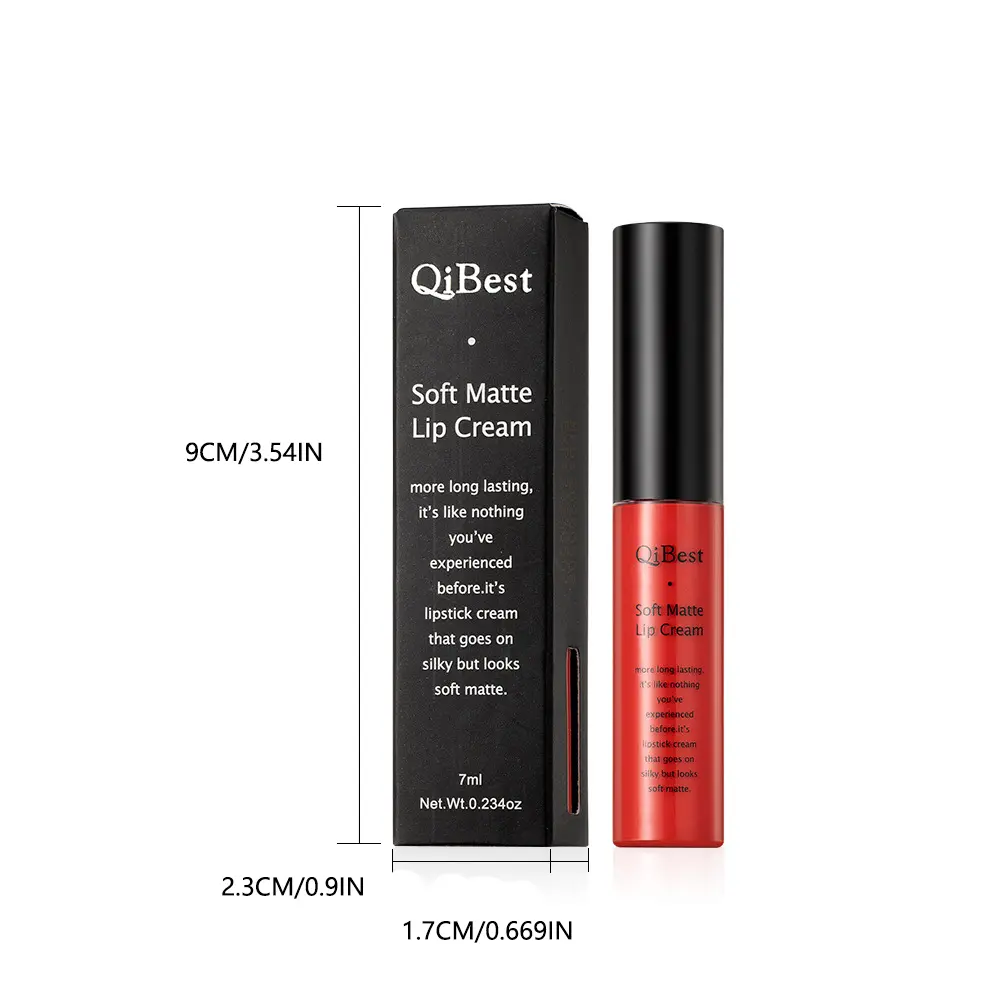 Matte matte lipstick with matte finish, long-lasting waterproof, non stick to cup, non fading lip gloss, liquid lipstick