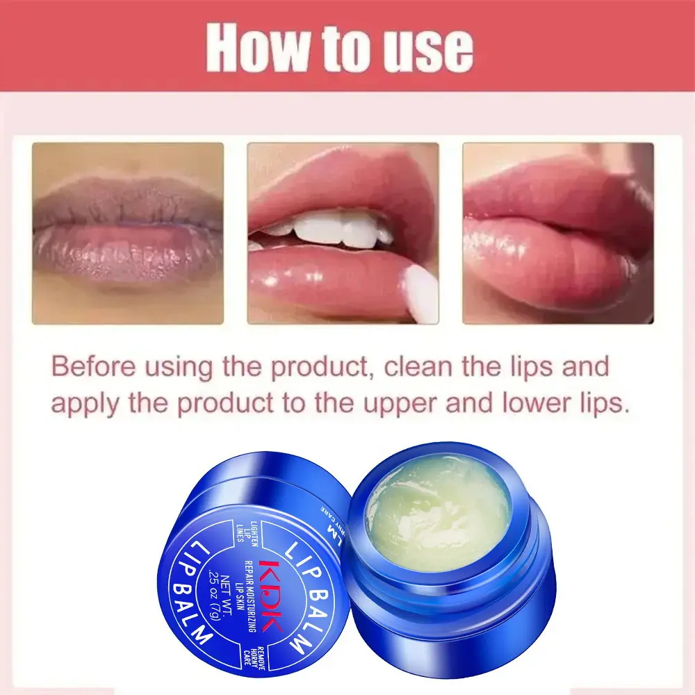 KDK Small Blue Pot Lipstick Exfoliate and Exfoliate Deeply Clean and Restore Lip Gloss Moisturize and Moisturize Lip Care