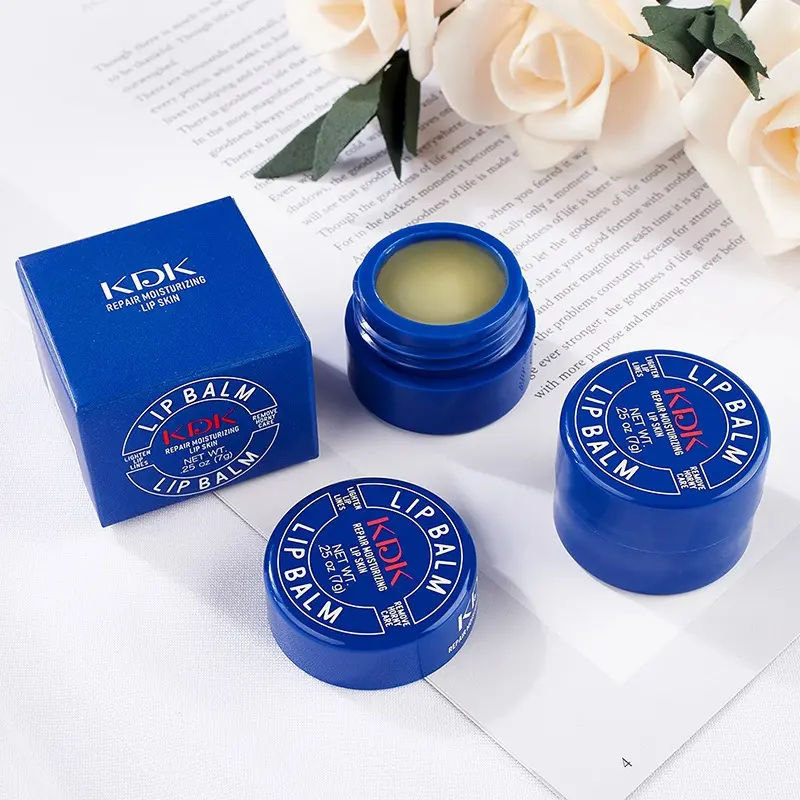 KDK Small Blue Pot Lipstick Exfoliate and Exfoliate Deeply Clean and Restore Lip Gloss Moisturize and Moisturize Lip Care