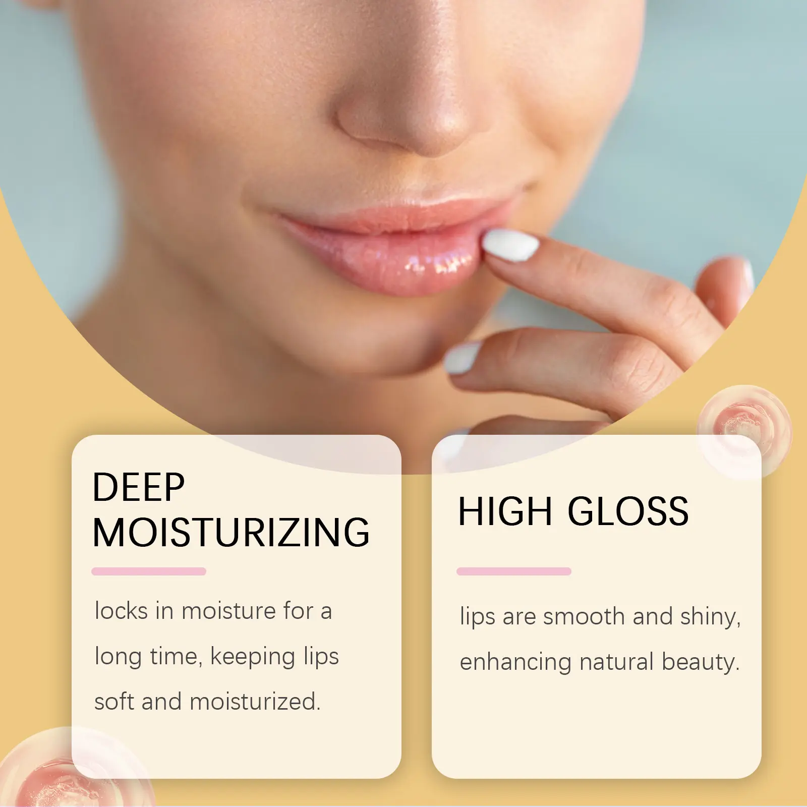 Natural Honey Scented Lip Oil Moisturizing Nourishing Treatment for Soft Smooth Lips Daily Hydration Gloss Lip Care Skin