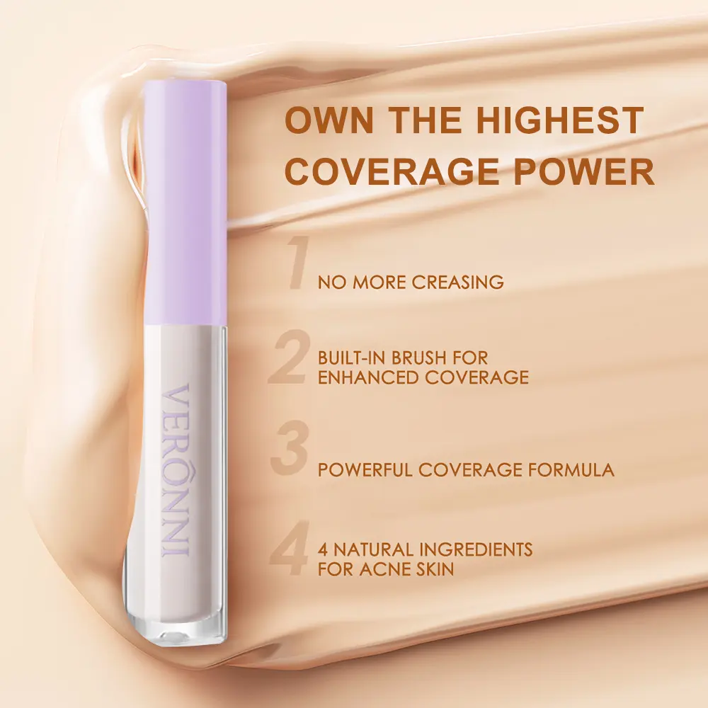 6 Color Mini Liquid Concealer Palette-Vegan,Cruelty-Free,Full Coverage for Dark Circles&Acne-Lightweight,Long Lasting,Waterproof